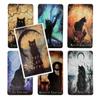 Kawaii Cat Tarot Cards Magic Full English Read Fate Deck Board Game Family Playing Birthday Gift Pink Cute Lovely Cat Oracle
