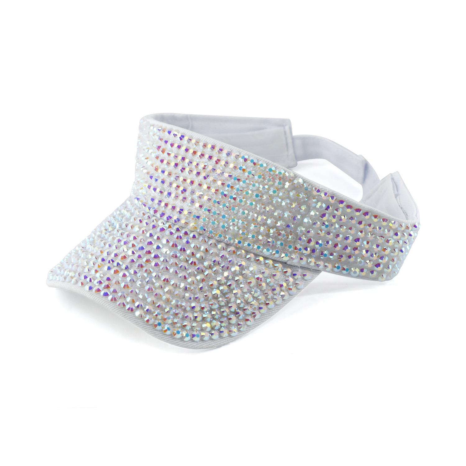 

Трендова бейсболка без верху з стразами - вуличний сонцезахисний капелюх