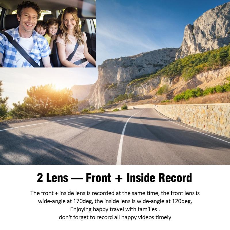 Three Recording High-definition Night Vision 3-channel Reversing Camera Integrated Car Driving Recorder