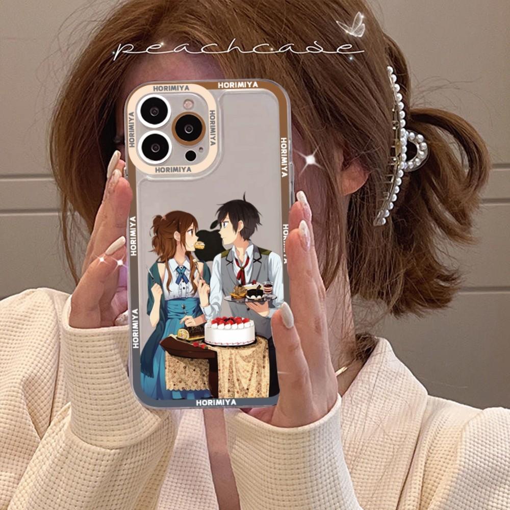 Anime Horimiya Phone Case For iPhone 15 11 12 13 14 Mini Pro Max XR X XS TPU Clear Case