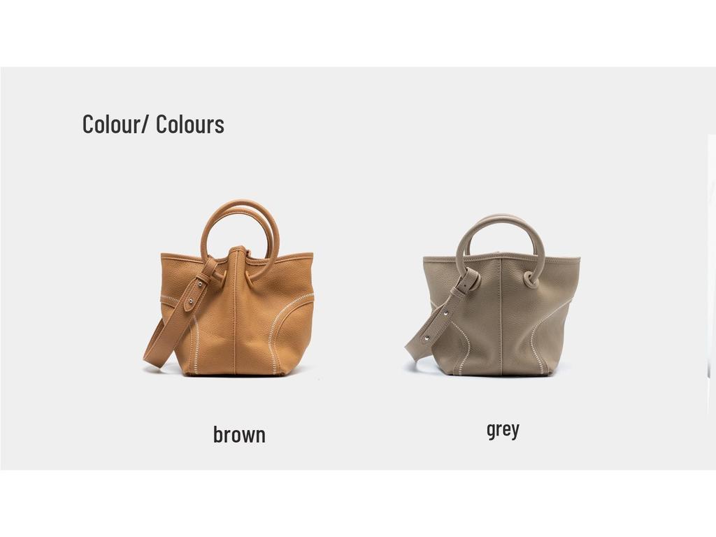 Niche 2024 Women's Market Basket Soft Leather Shoulder & Crossbody Tote Bag
