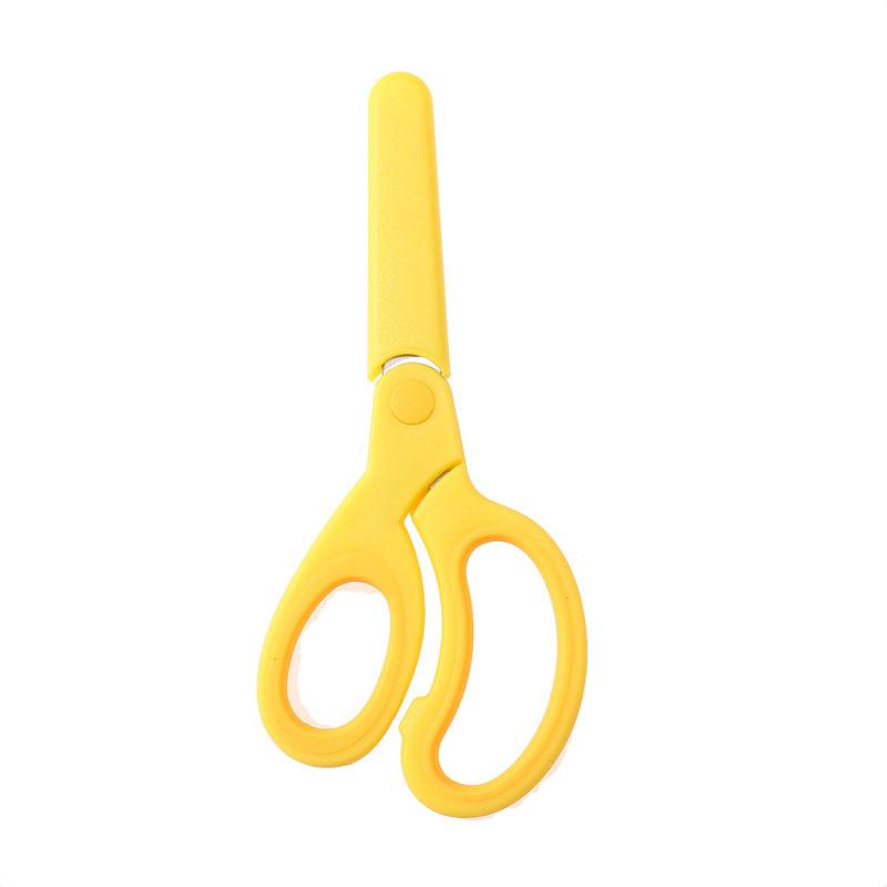 Safty Scissors For Kids Student DIY Paper Children's Left-handed Scissors Scissors With Sleeve Cutting Tool Stationery