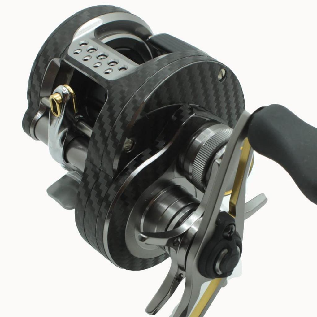 CUSTOM YOROI Custom Decal for 23 Calcutta Conquest BFS Baitcasting Reel SEAT.JP (Black, Left-Handed)