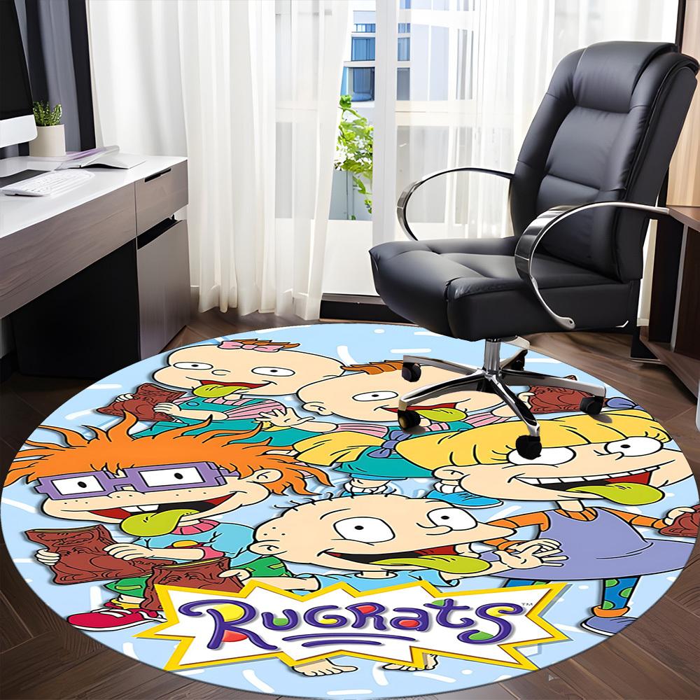 1pc Rugrats Office Round Area Rug,Bedroom Living Room Home Decor, Room Deco a1016140