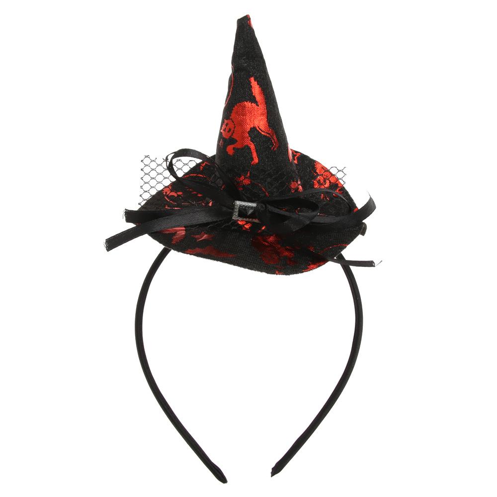 Pumpkin Witch Hat Festival Skull Headband Props Point Cap Performance Props Party Hairband Decor Headwear Halloween Headband