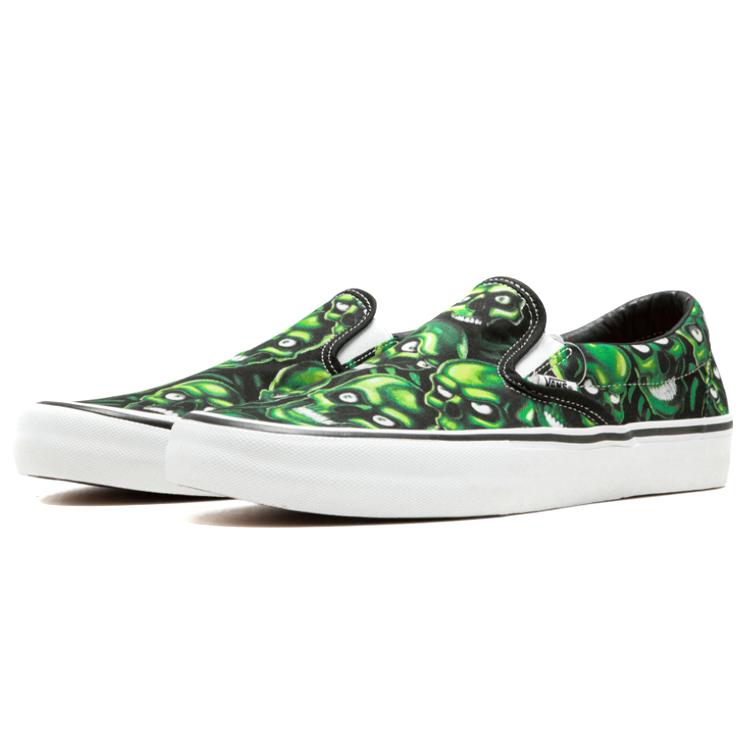 Vans Supreme X Vans Slip On 'Glow In The Dark Skull Pile' VN0A347V3FW