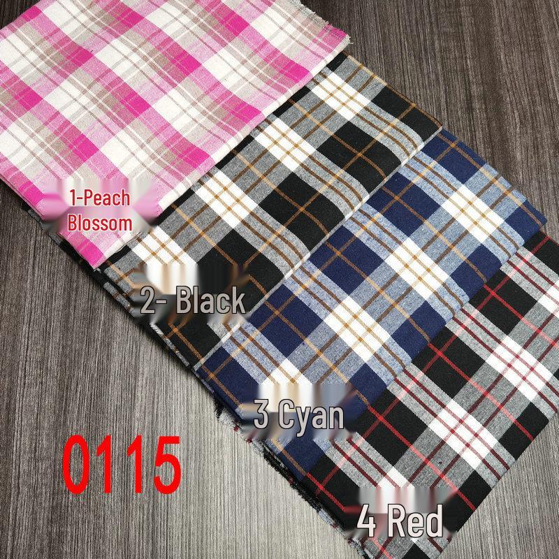 Children's Twill Plaid Flannel Shirt Fabric - Yarn Dyed, Brushed Cotton