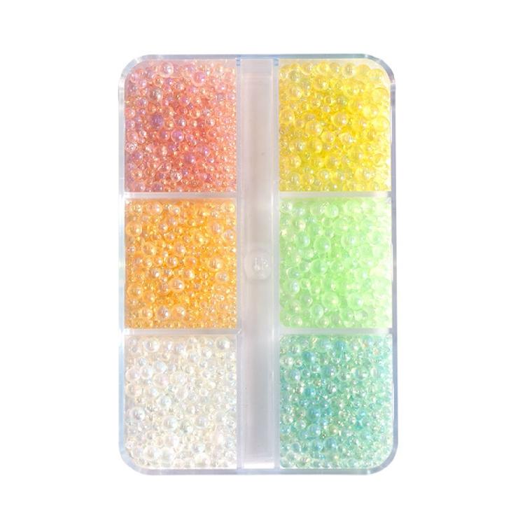 Tiny Mini Bubble Bead DIY Shaker Resin Mold Filler DIY Silicone Mold Nail Art Mini Beads Clear Colorful Bead