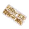150Pcs Non-Insulated RingsTerminals Electric Wire Connectors Rings End Terminals O-Type Rings Lugs Crimp Cable Terminals