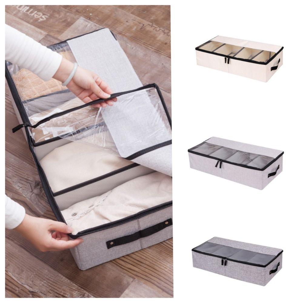 Foldable Folding Clothes Storage Bag with Cover Clothing Dustproof  Organizer  Bedroom