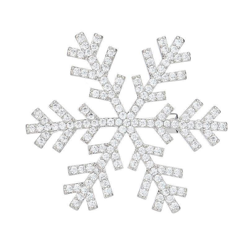 

Рождественская брошь-снежинка: Элегантная белая булавка-корсаж для пиджаков и пальто 4.2x4.2cm (8g)