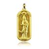 Golden Hannya Kannon Pendant Necklace - Unisex Buddha Heart Sutra Pendant for Safety and Serenity.
