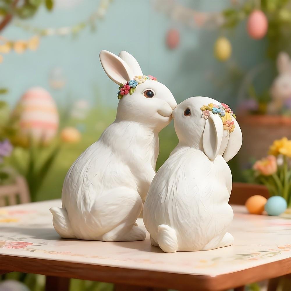 Plaster Mold Cute Rabbit Silicone Mold 3D Non-Stick Easter Candle Mold Handmade Lovely Baking Tools Mold Easter Decoration