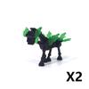 Halloween Decorative MOC Building Blocks Pumpkin Carriage Tombstone Skeleton Flame Horse Accessories Elf House Bricks Toys Gifts
