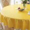 European Style Fabric Wedding Pad Round Household Printed Waterproof Desk Cloth Solid Color Hanging Non Washable Tablecloth