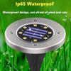 solar ground lights, 8 led ip65 waterproof 6000k solar ground lights (white)