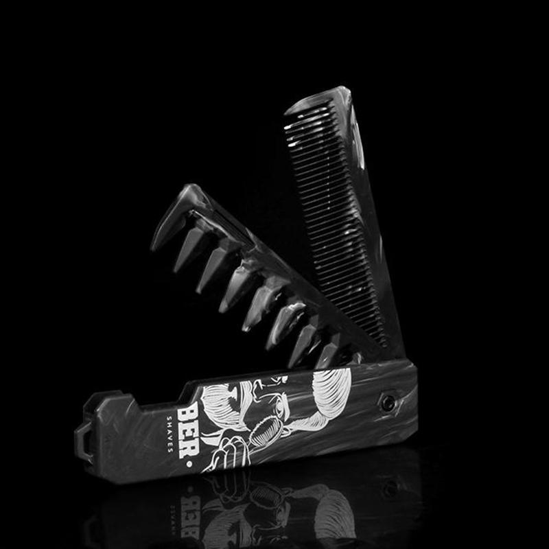 Multifuncional Portable Plastic Fine Wide Tooth Folding Pocket Comb Barber Men Oil Head Beard Combs Hair Styling Wide Tooth Comb