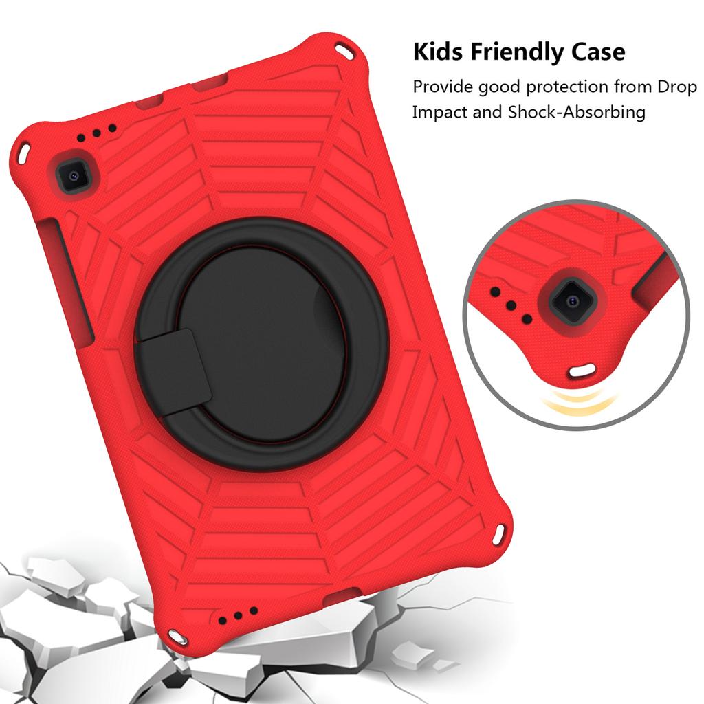 Kids Case for Samsung Galaxy Tab S6 lite P610 A 10.1 T510 8.4 T307 A7 Lite 8.7 A8 X200 EVA Cobweb Pattern with Shoulder Strap