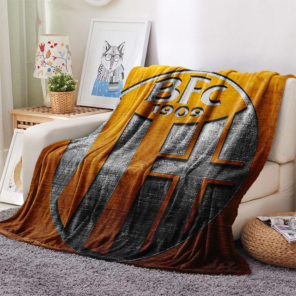 1PC Bologna FC 1909 Patterned Flannel Blanket Suitable For All Seasons for Home Decor Warmth and Comfort Gifts Holiday Present