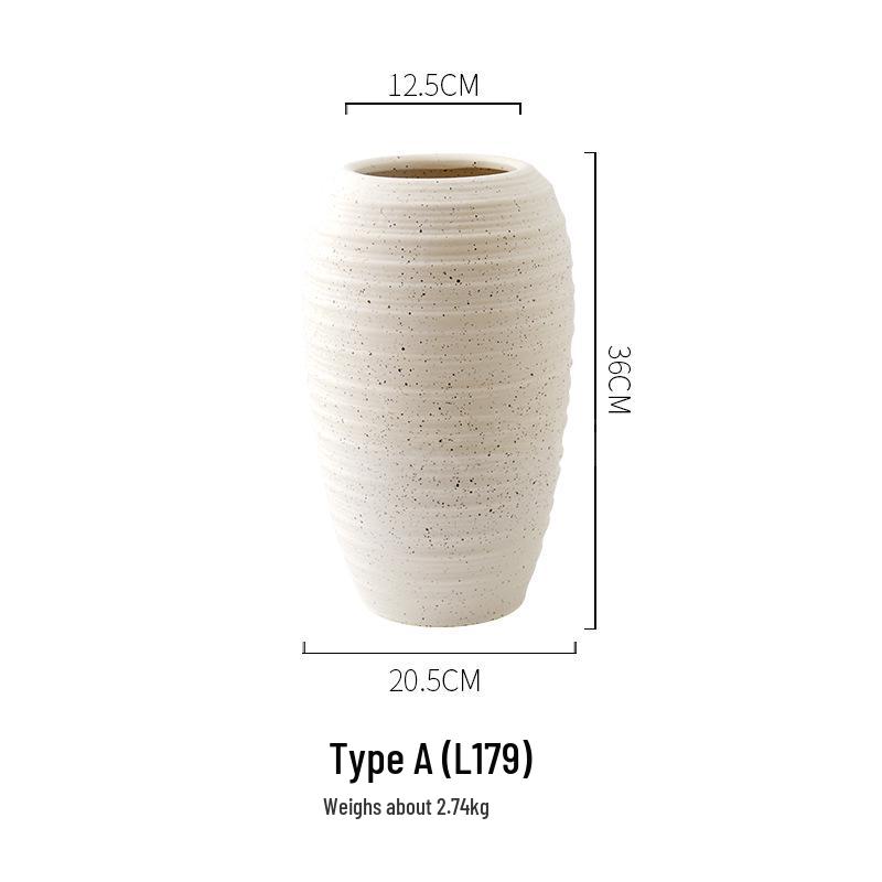 Coarse Pottery Earthenware Vase Set for Home & Hotel Decor
