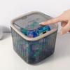 Transparent Pop-Up Cover Storage Box Multi-Purpose for Laundry Detergent Beads Powder Kitchen Bathroom