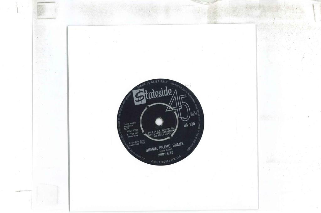 7inch Record JIMMY REED Shame Shame Shame Lets Get Tog SS330 STATESIDE 1963 UK Blues Used