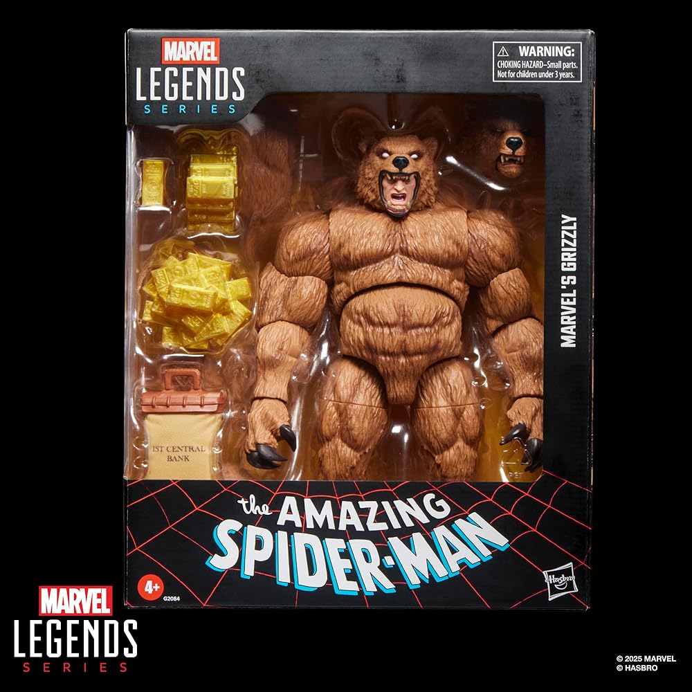 Hasbro Marvel Legends Series Grizzly 6-Inch Action Figure for Amazing Spider-Man Collectors