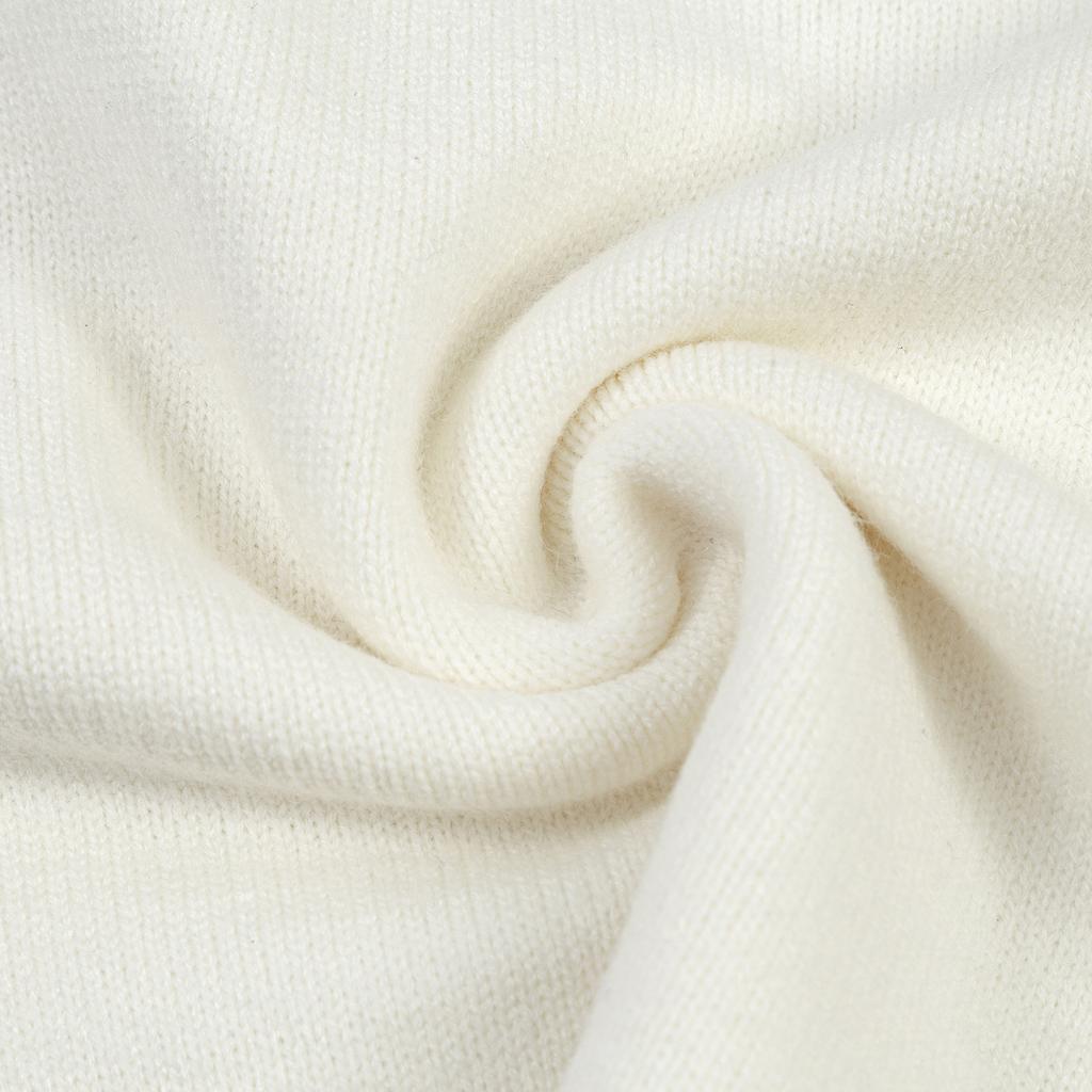 AMI New Autumn and Winter Silver Love Alpaca Wool Blend Soft and Sticky Knit Couple's Round Neck Sweater