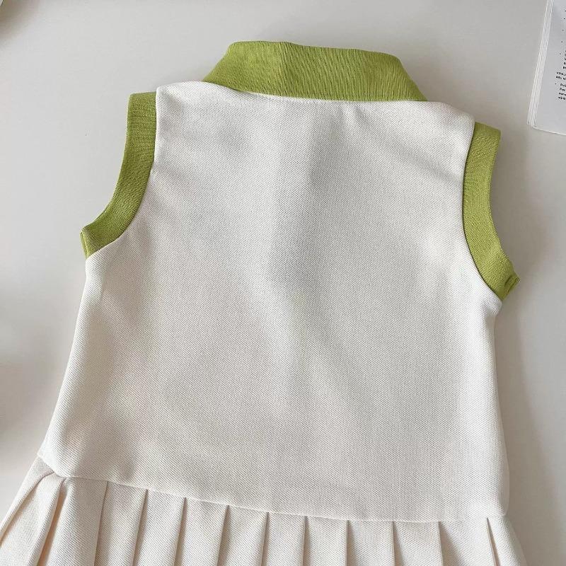 Children Dress Spring Summer Turn Down Collar Kids Clothes Fashion Toddler Baby Girls Clothing Summer Dress Girl Clothes