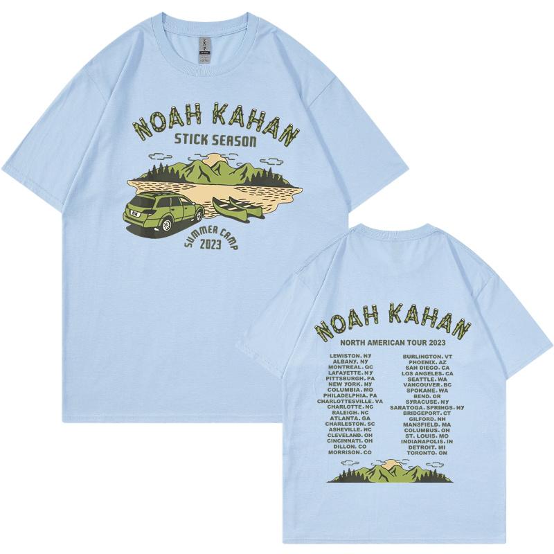 Unisex T Shirts Streetwear Oversize T-Shirt Harajuku 2024 Sommer Kurzarm Top T Unisex Baumwolle Noah Kahan Print Hip Hop T-shirt