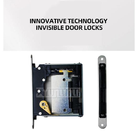 Invisible Room Door Lock Press Type Concealed Handle Hidden Outward-Opening Wooden Magnetic Door Handle Door Lock 2025 NEW