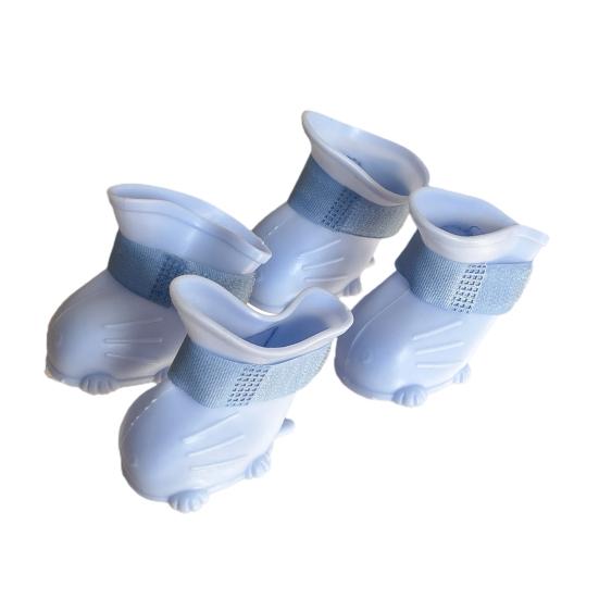 4Pcs Pet Rain Shoes Anti Slip Water-proof Dust-proof Candy Colors Dog Rain Boots
