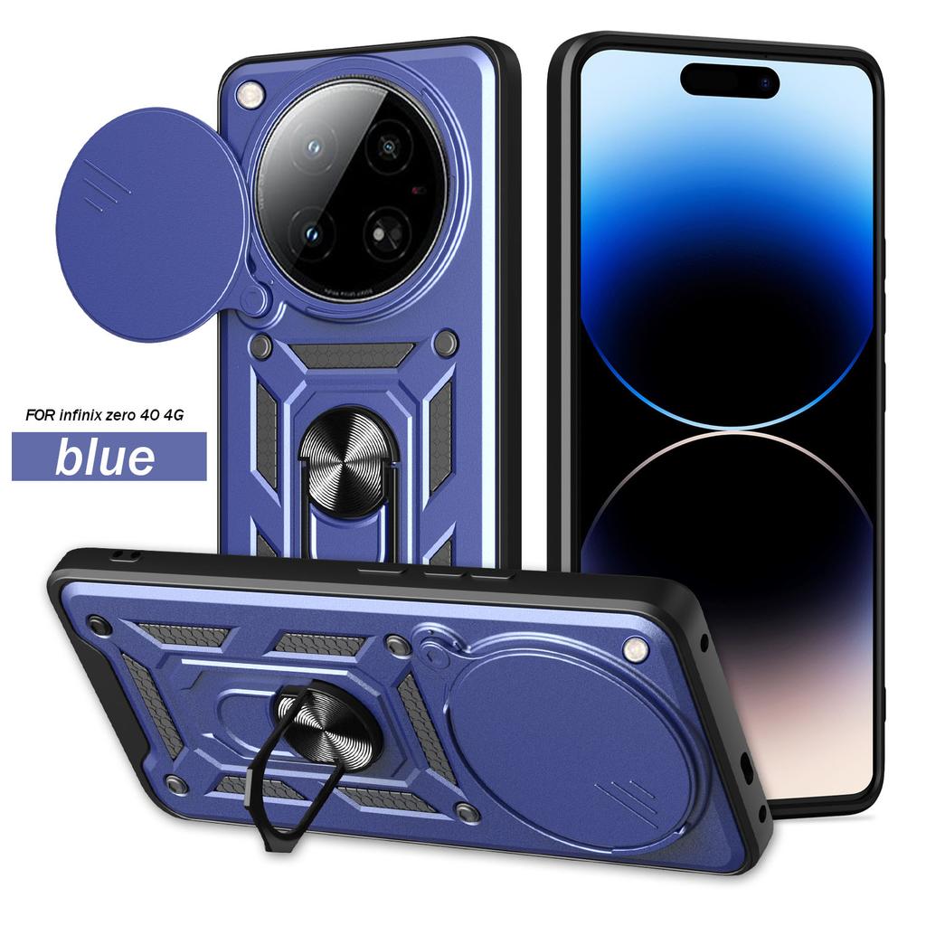 For Infinix Zero 40 4G Case Infinix Zero 40 5G Cover Magnetic Ring Holder Armor Phone Case Slide Camera Protect Back Cover