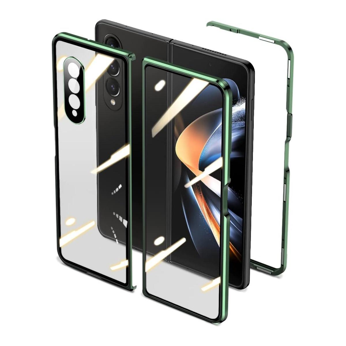 

Suitable for Samsung Z Fold6 Mobile Phone Case Fold5 Magneto Folding Glass Metal Magnetic Guardrail Clip Cover Samsung Z Fold 3