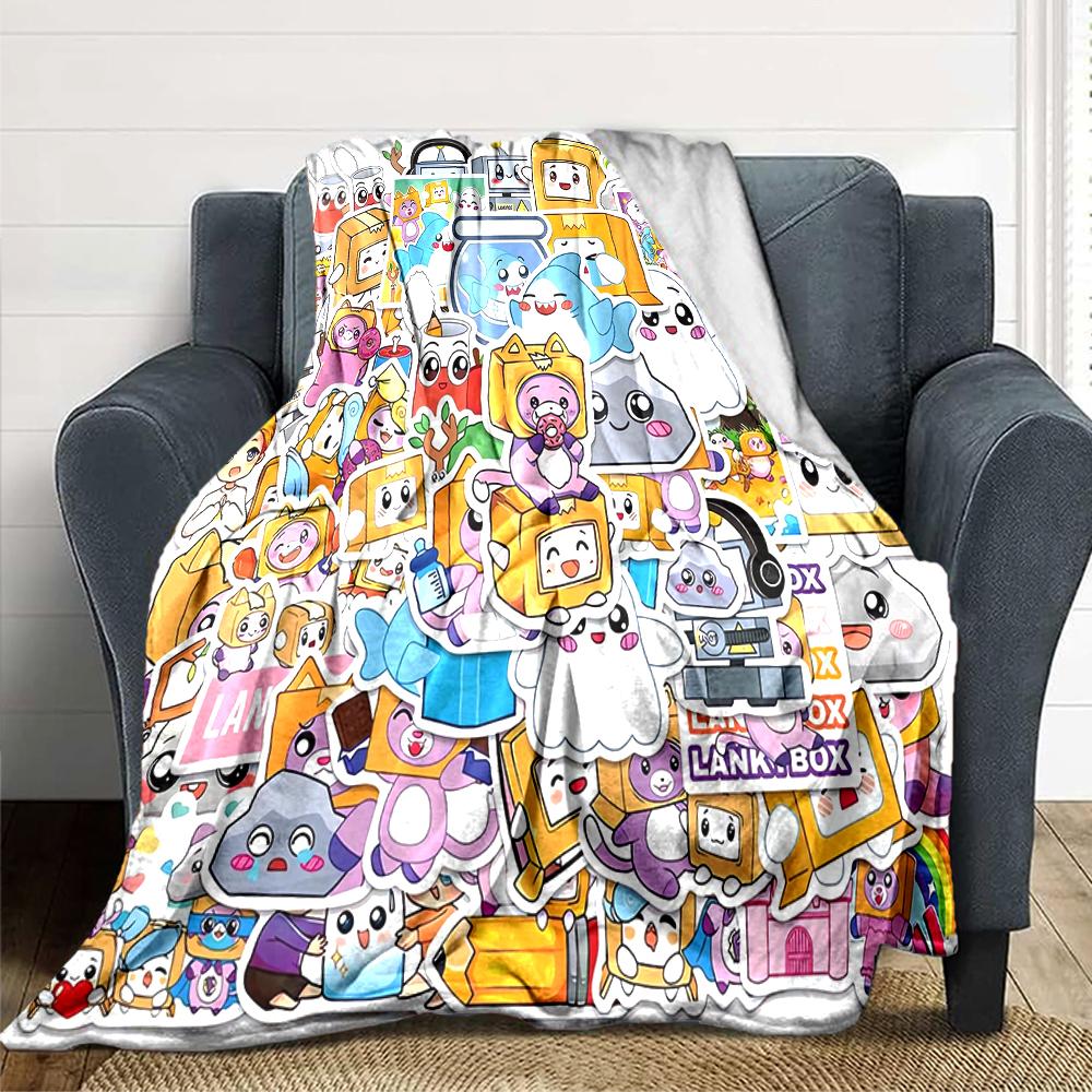 1Pc Lankybox Adventure Blanket For Couch Bed Plush Cozy Fuzzy Blanket Super Soft Warm Blankets For Fall And Winter 091823