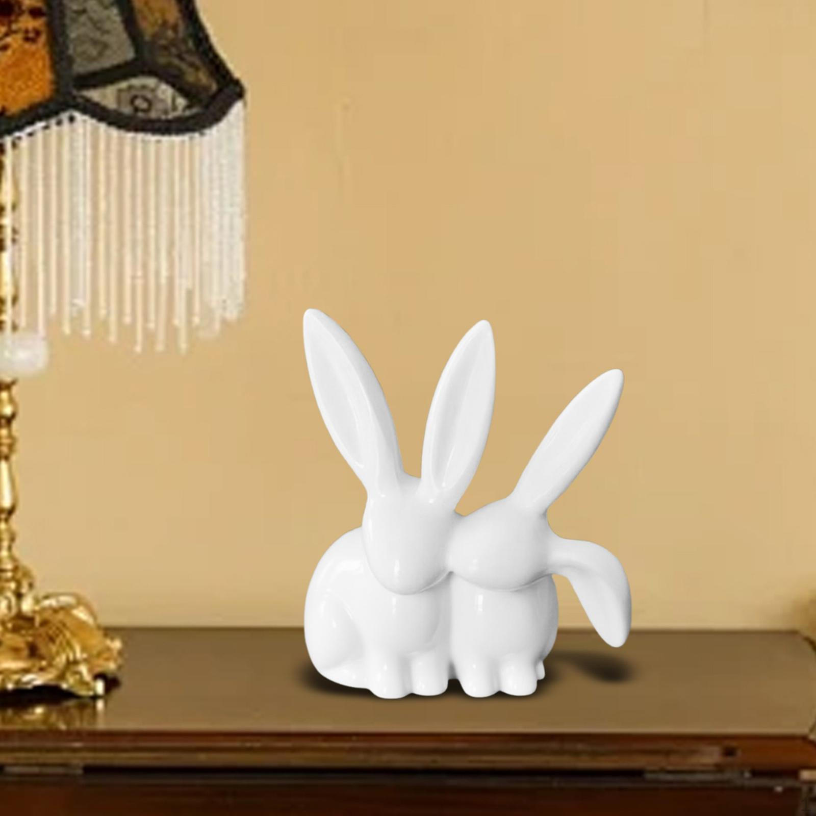

Statue Figurine Decorative Objects Bunny Decoration,Resin Animal Sculpture,for белый