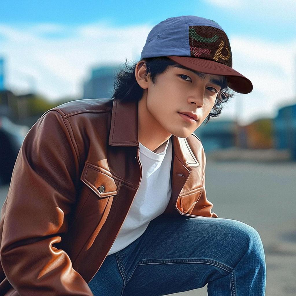 Clape Nylon Large Adjustable Jet Printed Baseball Summer Running Fashionable Cap, Size, 5-Panel Cap, Lightweight, Breathable, Quick-Drying,