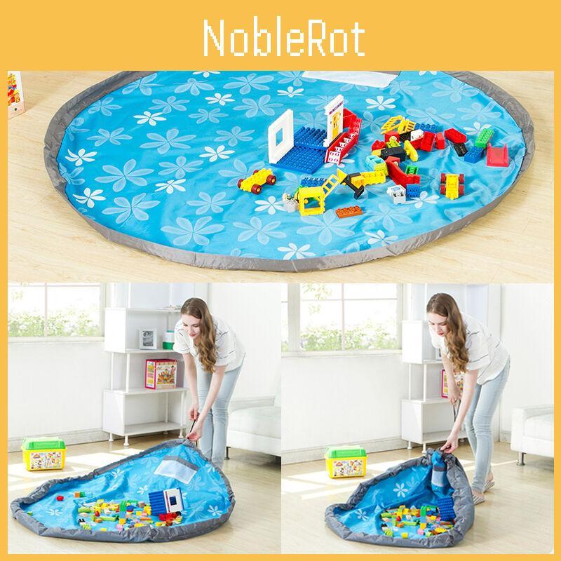 80150cm Tapis De Jeux Stockage Sac Jouet Enfant Play Mat Cadeau Rangement