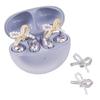 Sophisticated Pearls Accented Ear Clip Earphones Jewelry Compatible for Freeclip Clip on Charm For Elegance Look