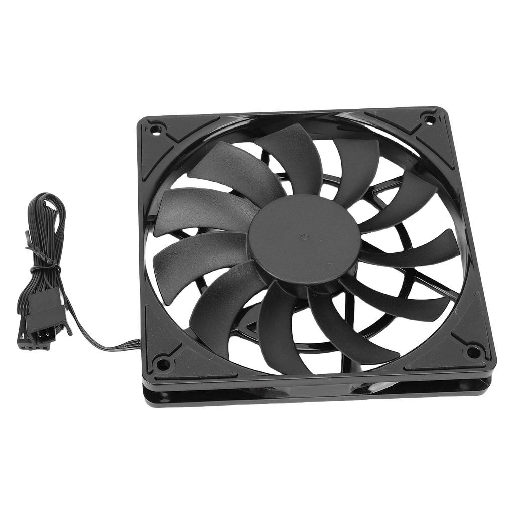 120mm CPU Fan Case Cooling Fan Low Noise 2500RPM Reverse Blade 4pin PWM Computer Fan Double Bearing Support Daisy Chain