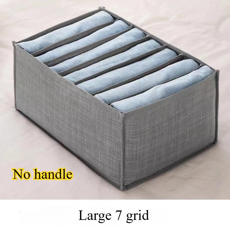 Household Fabric Pants Organizer Drawer Divider Jeans Underwear Storage Box Closet Wardrobe Clothes Sorting Holder Bin