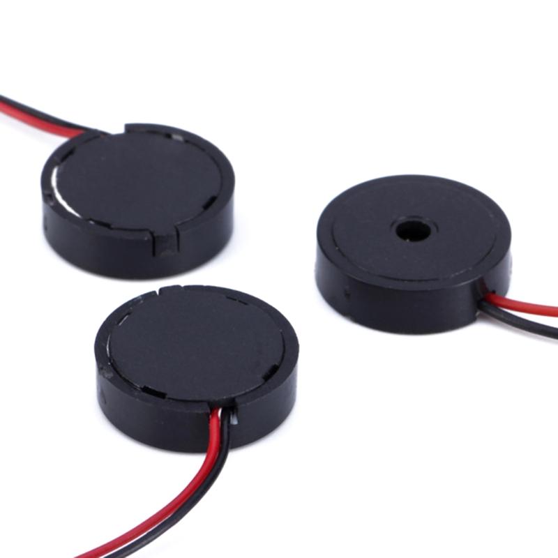 Piezo Electronic Buzzer Beep Tone Alarm Ringer Continous Sound 30V Buzzer Electromagnetic for DIY Buzzer, Black