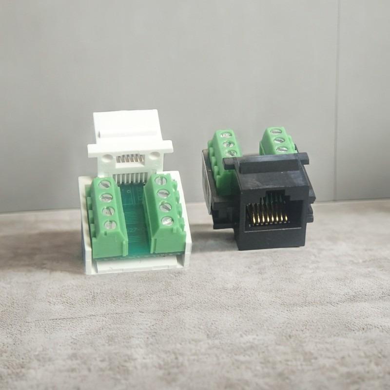 1/2Pcs Rj45 Panel Installation Module Shielded Solder-Free Network Cable Extender Panel Connector Cat.6 Network Cable Scoket