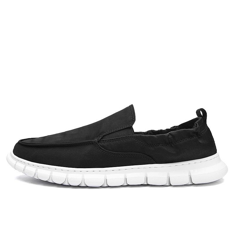 Men's Large Size Breathable Canvas Slip-On Shoes, Old Beijing Style Umbrella Cloth Sneakers
