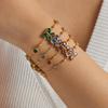 Niche Luxury Sweet Floral Butterfly Diamond Charm Gold-Plated Bracelet