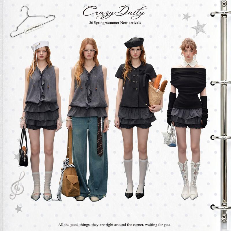UNIFREE Retro Plaid Skort