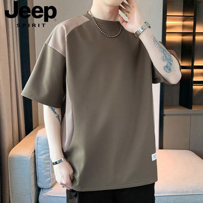 

JEEP SPIRIT Men s Ice Silk Color Block T-Shirt XL