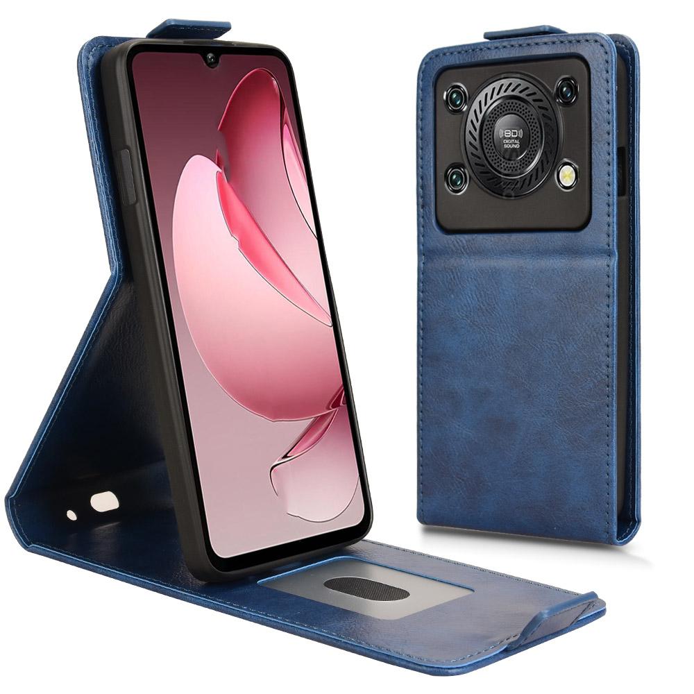 For Oukitel C60 Pro/C60 Stand Case Magnetic Clasp Vertical Flip Leather Phone Cover with Card Holder