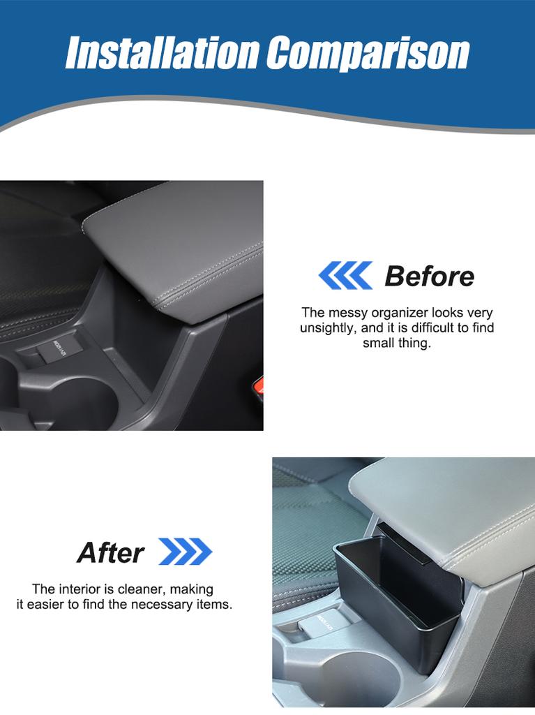 ABS Black Car Armrest Box Front Storage Box For Subaru Crosstrek 2025 2025 Multi functional Storage Box Car Interior Accessories