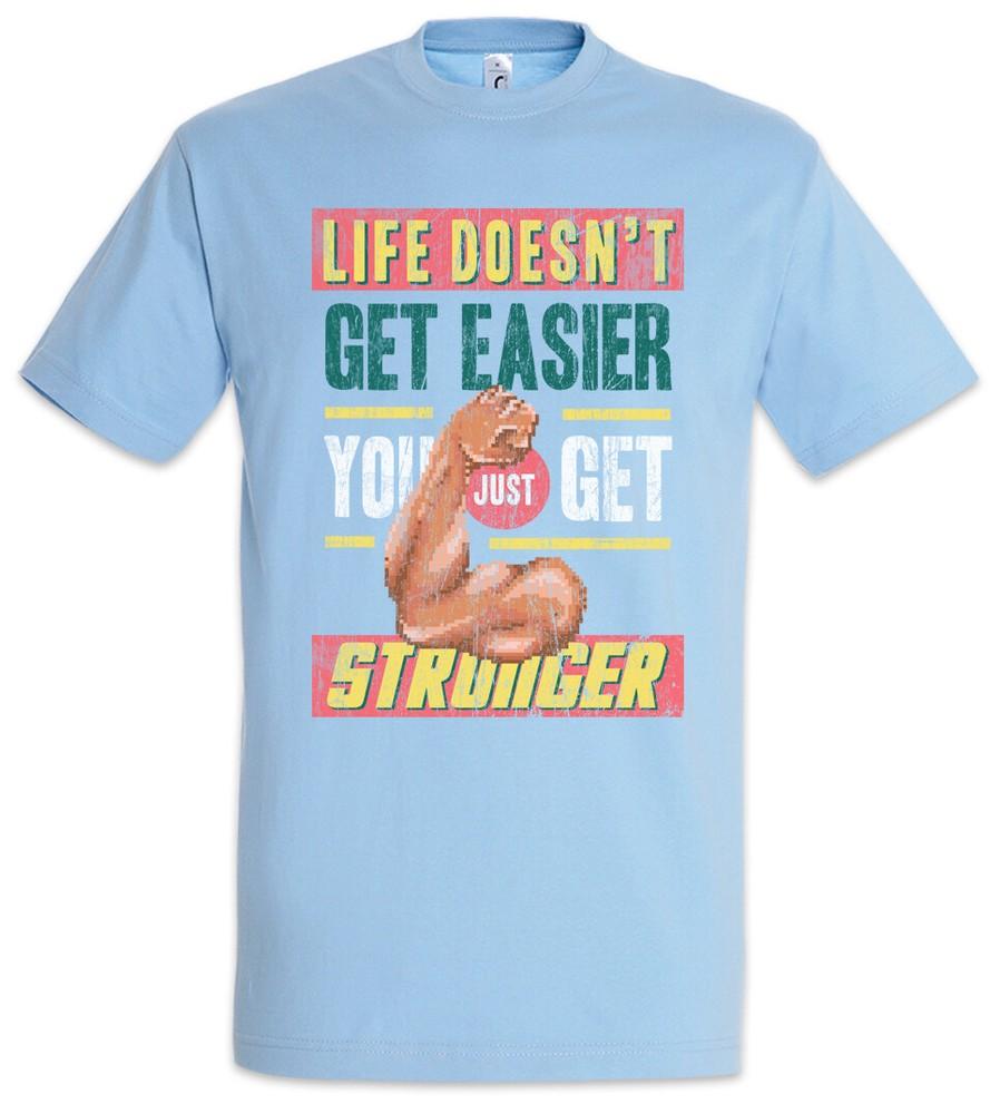 

Life Doesn t Get Easier T-Shirt Personal Coach Curls Weightlifting Pixel Retro 4XL